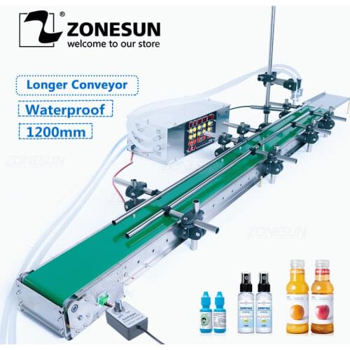 ZONESUN ZS-DPYT200L Automatic pharmaceutical Perfume Filling Machine 3L/Min Water Milk Liquid Bottle Vial With Longer Conveyor