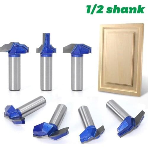 1 pc 1/2 Shank Woodworking Door Frame Router Bits for wood carbide lassical door cabinet bits Engraving Milling Cutter