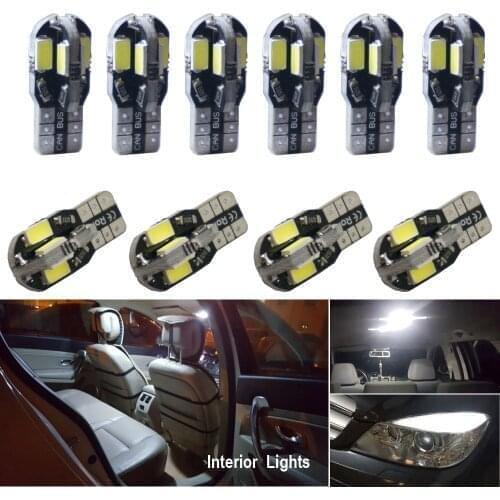 10x T10 W5W 194 LED Canbus Bulbs Interior Lights kit for Mondeo MK3 MK4 Focus 2 MK2 Fiesta Fusion Ranger C-max S-max Kuga F150