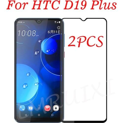 2PCS Full Glue Full Cover Tempered Glass For HTC desire 19 PLus Screen Protector protective film For HTC D19 Plus D19Plus D19