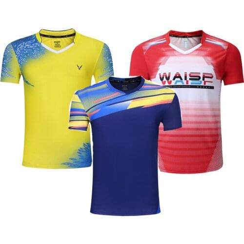 2020 Badminton Shirts t shirts Men , Women Quick Dry Table Tennis shirts Running shirt Fitness Training tennis Shirts 3879