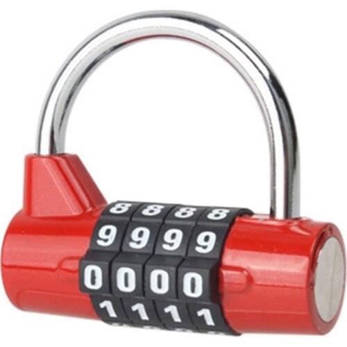 4 Digit Password Lock Zinc Alloy Gym Security Lock Suitcase Luggage Coded Lock Cupboard Cabinet Locker Padlock
