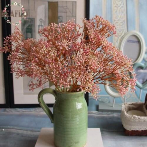 7 Colours 1PC Artificial Flower Fake Babys Breath gypsophila Bouquet Wedding Arrangement Home Decoration