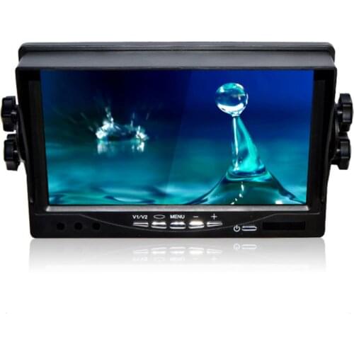 7" TFT LCD Monitor DVD U-shaped Bracket Desktop LCD Monitor Screen HD Sunshade Cover With 12-35V System For Truck BUS