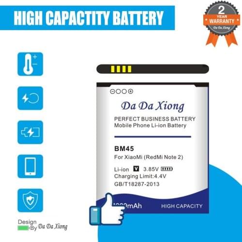 BM45 Battery 4900mAh for Xiaomi RedMi Hongmi Note2 Red Rice Note 2 High Quality