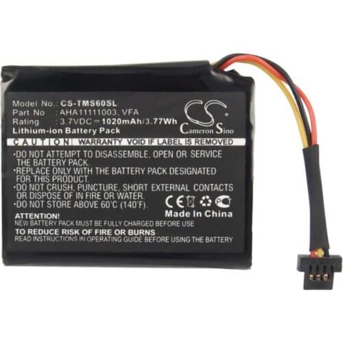 Cameron Sino 1020mah battery for TOMTOM 4EN6.001.02 4EN62 4EN62. 4EN6.001.02 Start 60 EU M VIA 1605 AHA11111003 VFA batteries