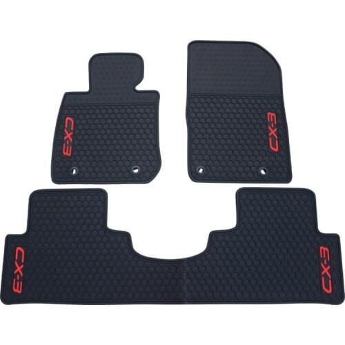 Car Rubber Floor Mat Non-Slip Mats Feet Rugs For Mazda CX-3 Left Hand Drive 2014 2015 2016 2017 2018