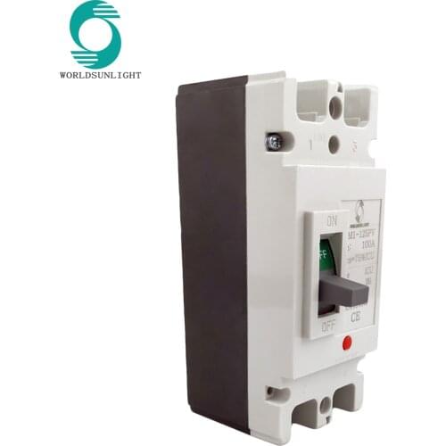 CE Worldsunlight XM1-125PV 100A 2P DC 550V MCCB Solar energy photovoltaic PV Molded Case DC Breaker