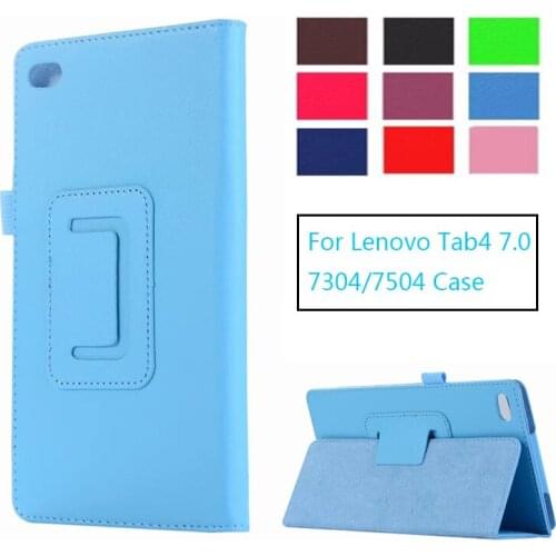 Folio cover case for Lenovo Tab4 Tab 4 7 inch TB-7504 TB-7504F For Lenovo Tab4 Essential TB-7304F Smart Cover Shell