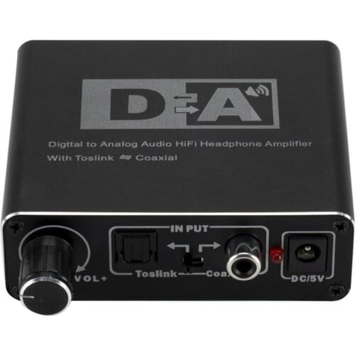 192kHz Digital Optical Coaxial Toslink To Analog Audio Converter RCA L/R 3.5mm Headphone With Adjustment