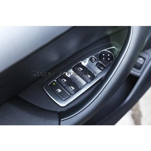 For BMW X1 F48 2015 2016 20i 25i 25le Car-styling ABS Chrome Window Lift Swtich Button Cover Trim Accessories Set of 4pcs 16-17