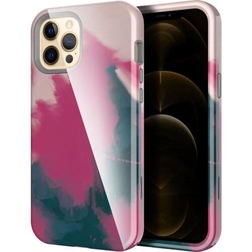 For iPhone 12 Pro Max / iPhone 12 Pro /iPhone 12 Case ,Shiny Fashion Marble Soft PC+TPU Slim Cover Case for iPhone 12 Pro 6.1"