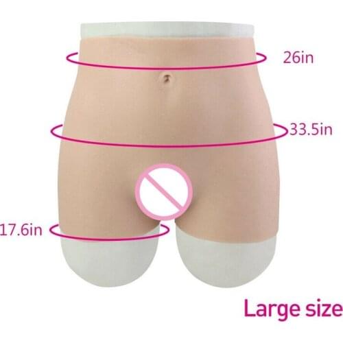 Silicone Plus Size Fake Vagina Girdles Panty Crossdresser Underwear Drag Queen