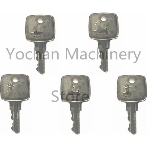 5 Pcs Ignition Key For John Deere Multiquip Equipment AR51481 AT195302, AT145929