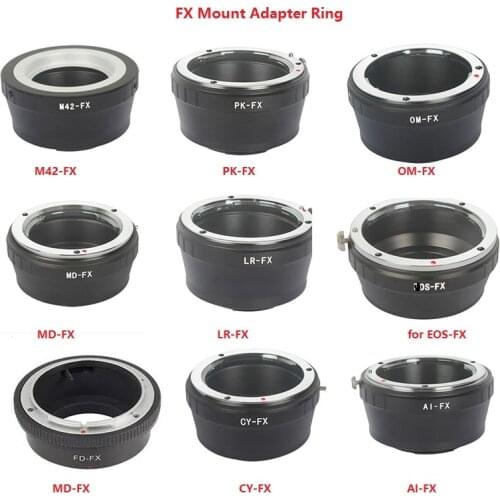 Foleto FX Camera Adapter Ring For Canon Eos Nikon AI Pentax Olympus CY LR MD M42 Lens Adapter to for Fujifilm X-Pro1 FX XT10 XE1