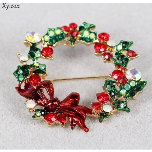 Crystals Flower Hollow Out Silk Scarf Brooches Women Pins Clip Buckle