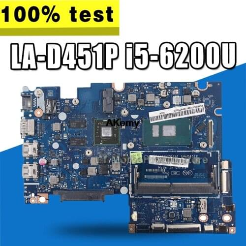 LA-D451P Laptop motherboard For Lenovo YOGA 510-14ISK Flex4-1470 original mainboard I5-6200U with video card