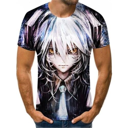2021 summer hot-selling short-sleeved T-shirt 3D printing anime cartoon character shirt casual fashion round neck top