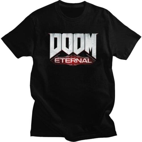 Male Doom Eternal Animal Crossing T Shirt Short Sleeve Cotton Tshirt Cool T-shirt Casual Game Lover Tees Streetwear Apparel