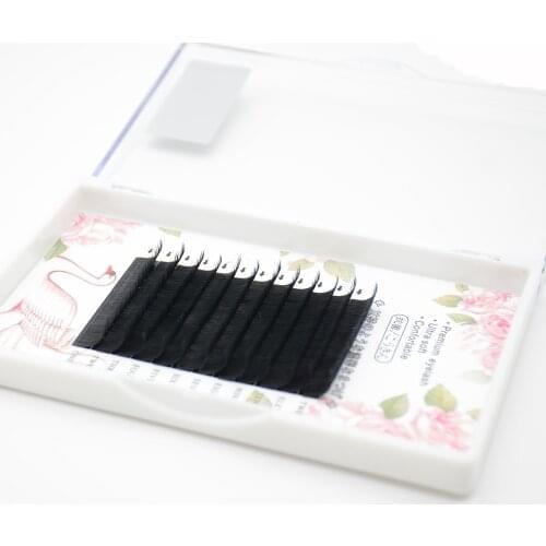 0.07 Thickness High-quality silk protein false eyelashes curvature J / B / C / D eyelashes extension individual mink eyelashes