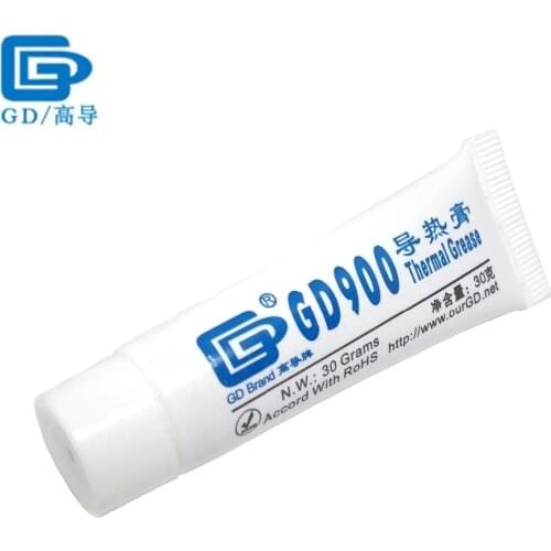GD900 Grey Thermal Grease Cooler Cooling For Desktop CPU processor High Thermal Conductivity Net Weight 30 Grams
