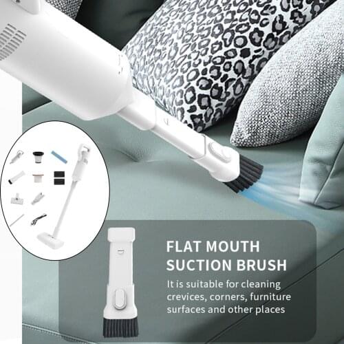 Portable White Cordless Handheld Vacuum Cleaner Car Pet Duster Machine USB Rechargeable for Home Office Accessory