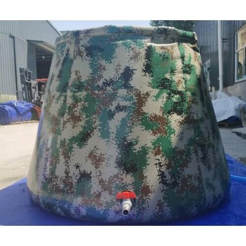 Camouglage color Self-supporting Onion water storage bladder for firefighting ,water tank for sale