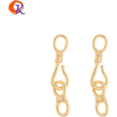 Cordial Design 50Pcs 6*27MM Jewelry Accessories/DIY Hooks/Necklace Connectors/Genuine Gold Plating/Hand Made/Earring Findings
