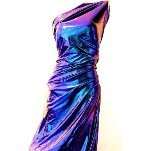 100cm*150cm Hot Stamping Fabric Laser Discoloration Cloth Ice Silk Creative Designer Fabric DIY Performance Clothing