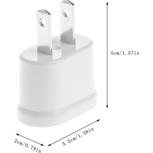 EU Female To US Male AC Power Plug Converter Universal Travel Charger Adapter