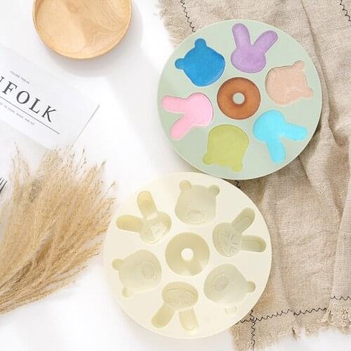 Cartoon animal cake silicone mold home DIY handmade chocolate cake ice cube mold bread non-stick mold kitchen baking tools