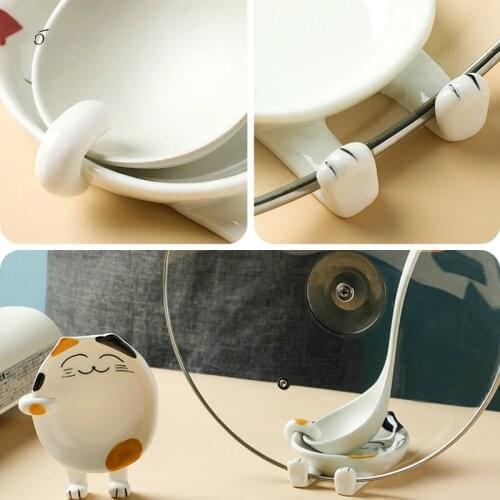 Cute Ceramic Chopsticks Cartoon Holder Rack Chopsticks Holder Mat Chopsticks Utensil Holder Spoon Rest Kitchen Tableware Supply