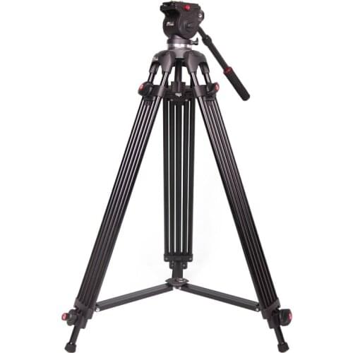 JY0508B 1.8m Camera Tripod Foldable Telescoping DSLR Camcorder Video Photo Tripod with Fluid Drag Head Padded Bag