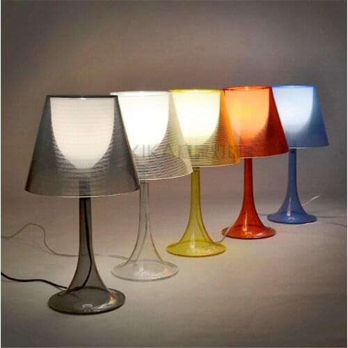 Modern transparent table lamp multi colors table light living room bedroom table lighting desk light reading lights bedside