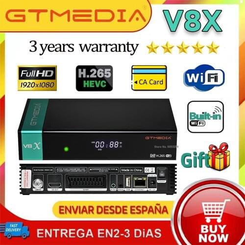 Satellite receptor gtmedia V8X Updated GTmedia V8 Nova Built in Wifi GTmedia V8 Honor DVB-s2 satellite receiver best sales