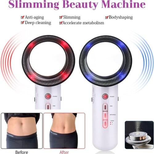 3 In 1 Ultrasound Cavitation EMS Face Body Slimming Massager Tools Weight Loss Fat Burner Galvanic Infrared Ultrasonic Therapy