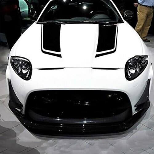 Vinyl Car Sticker Stripe Trim Universal 2PCS Adhesive Auto Black Decal