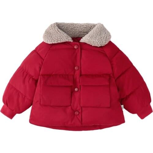 Winter Coat Parkas With Fur Collar for Girls Cotton-Padded Warm Casual Christmas Kids Outerwear Snowsuits 2 4 5 6 7 8 Years