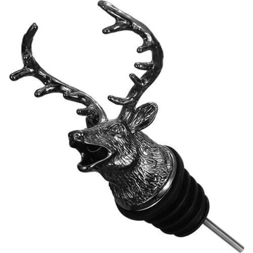 1Pcs Wine Pourer Zinc Alloy Deer Elk Lion Bull Head Wine Stopper Drinks Bar Tools Night Club Bar Accessories Good Gloss
