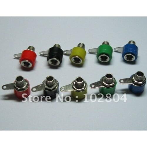 Banana Jack Binding Post For 4mm Banana Plug 5 colors Red & Black & Yellow & Green & Blue 100 pcs per Lot hot sale