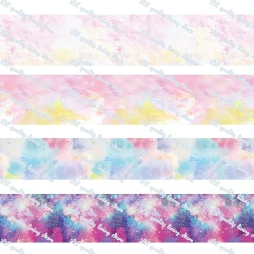 16-75MM Symphony printed Grosgrain Ribbon 50 Yards/Roll Tape Clothing Bakery Hairbow Gift Wrapping Accessory Hairbow Head