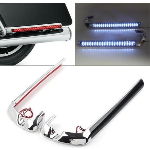 2X Motorbike Saddlebag LED Side Marker Light Smoke Lens For Harley Touring Road King 2014 2015 2016 2017 2018 2019 2020