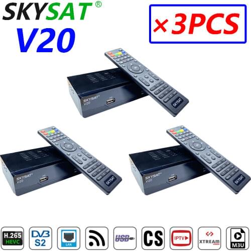 [3PCS] SKYSAT V20 Satellite Receiver Support CS Newcamd WiFi DVB S2 Receptor PK GTMEDIA