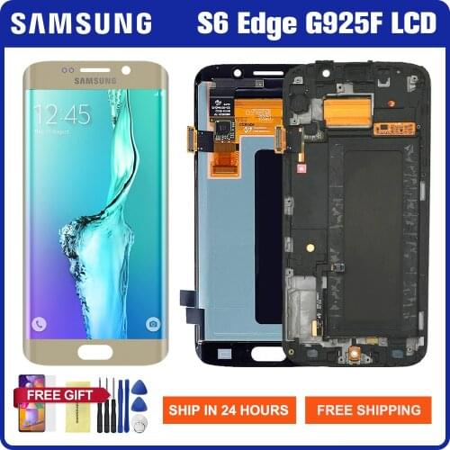 5.1'' Original Lcd Display For Samsung Galaxy S6 Edge Display Touch Screen Digitizer Assembly Parts For Samsung S6 G925 G925F