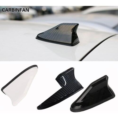 ABS Shark Fin Carbon fiber pattern radio antenna Cover Sticker Car Accessories For Honda Fit /Jazz GK5 2014-2020 C1824