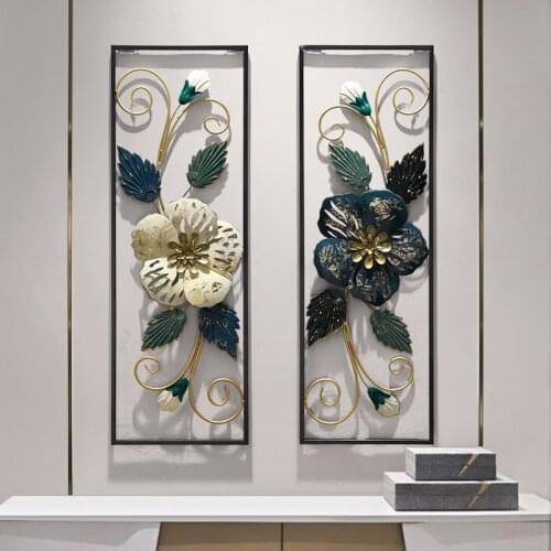 American Wrought Iron Flower Wall Murals Aisle Restaurant Background Wall Hanging Decoration Home Livingroom Wall Sticker Crafts