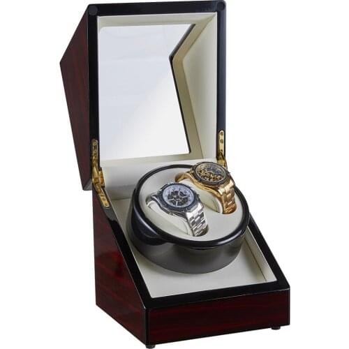 18x18x20CM Red Wood Automatic Watch Winder Box WOODEN Uhrenbeweger Horlogeopwinder Winding Mover Motor Shaker Rotator Casket