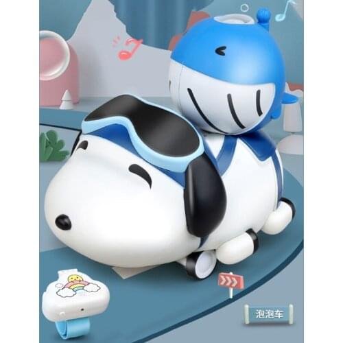 Remote Control Car Dog Bubble Machine Water Bubble Kids Toy Family Activities U7EE