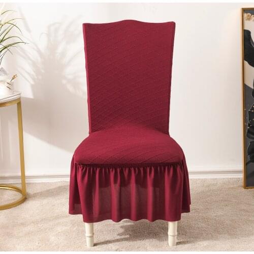 YanYangTian Jacquard Plaid Chair Cover Dress lace Spandex Elastic Chair covers For Office Wedding Dining Banquet 1/2/4/6 Pcs