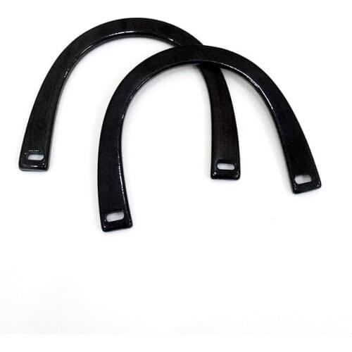 10Pcs 16cm Black Acrylic U Shape Handbag Handles Handmade Plastic Frame Handle DIY Bag Accessories